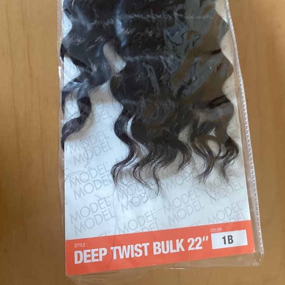 Unopened Model Model 22" Deep Twist Hair Color 1B - Picture 5 of 9